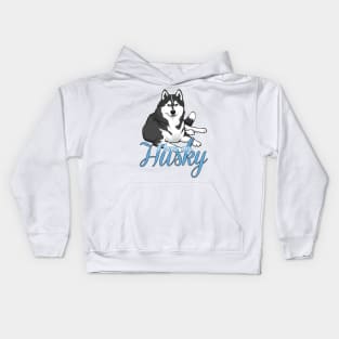 I Love My Husky! Especially for Siberian Husky Dog Lovers! Kids Hoodie